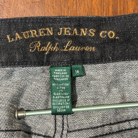 Lauren Jeans Co Ralph Lauren Womens Classic Straight Jeans Size 14 Black Casual - Picture 4 of 8